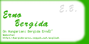 erno bergida business card